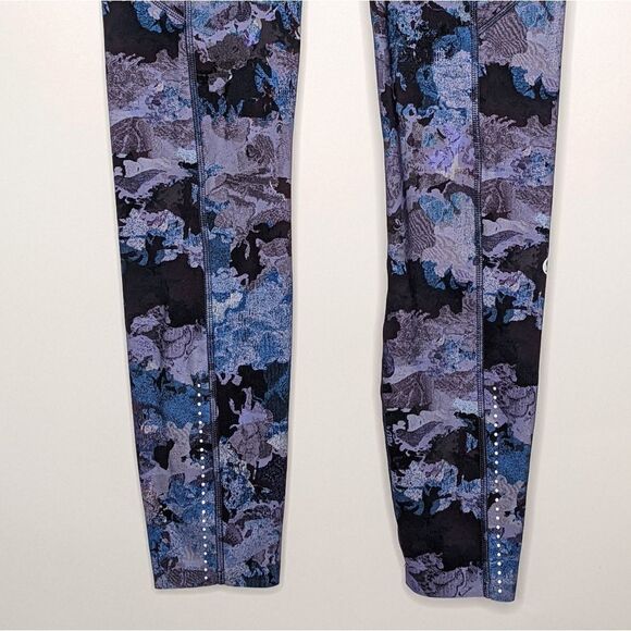 Lululemon Fast & Free 7/8 Tight II Nulux 25" Screen Camo Multi Leggings Size 4 - Picture 6 of 12